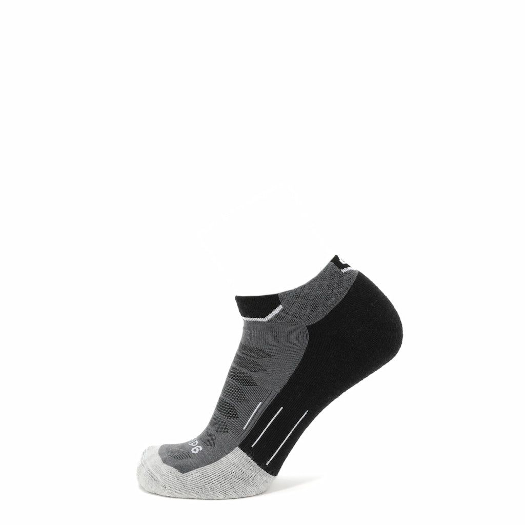 GRIP6 Obsidian Run Ankle midweight merino wool sock