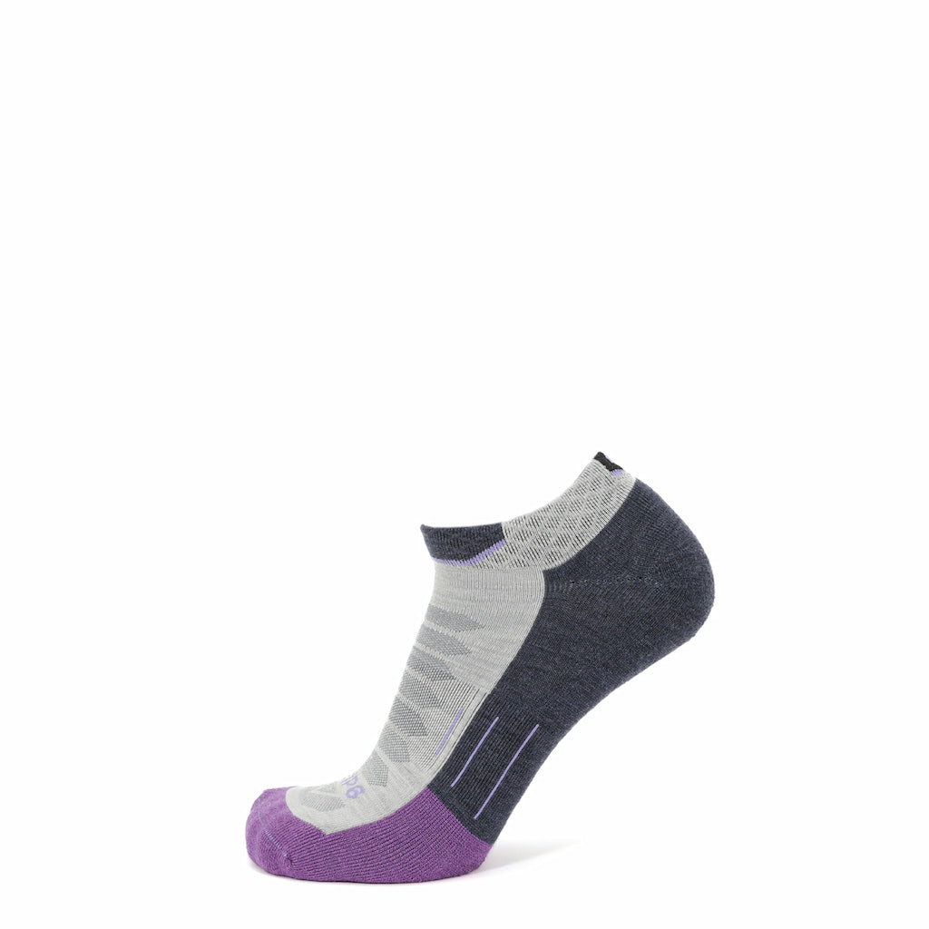 GRIP6 Amethyst Run Ankle midweight merino wool sock