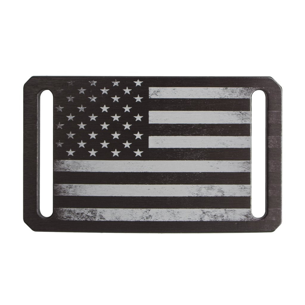 GRIP6 Narrow USA Black Flag belt buckle