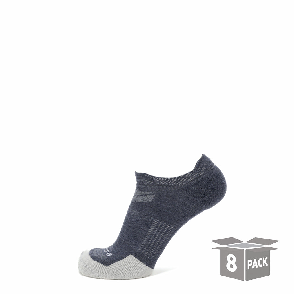 8 Pairs Denim - Run No Show Lightweight Merino Wool Sock