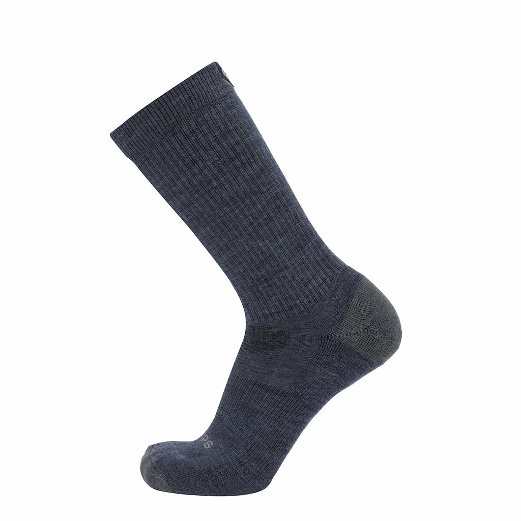 GRIP6 Indigo Casual Crew midweight merino wool sock