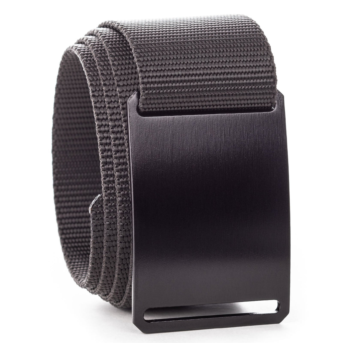 GRIP6 Tactical Ninja Belt 1.75 inch — matte black buckle on black strap